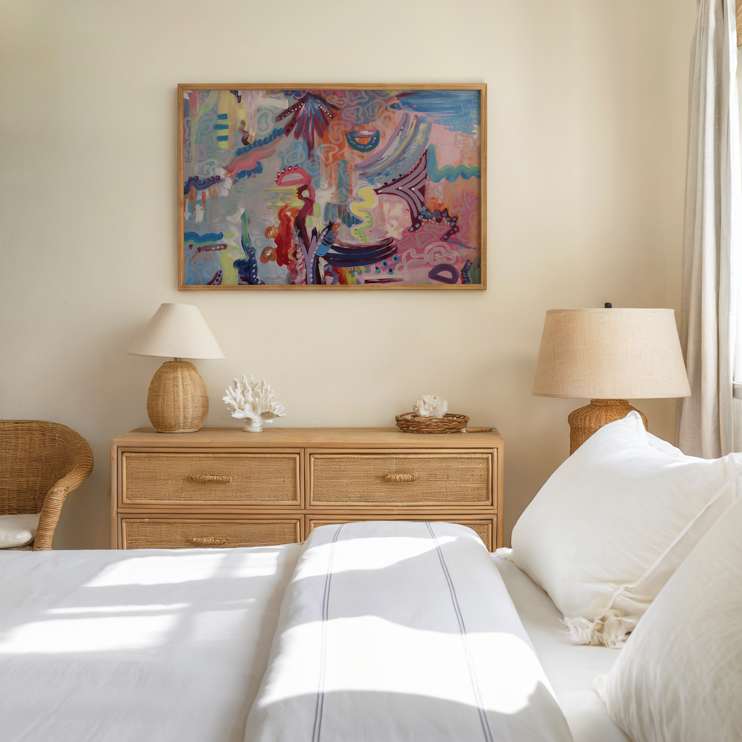 Ocean Bloom Abstract Print