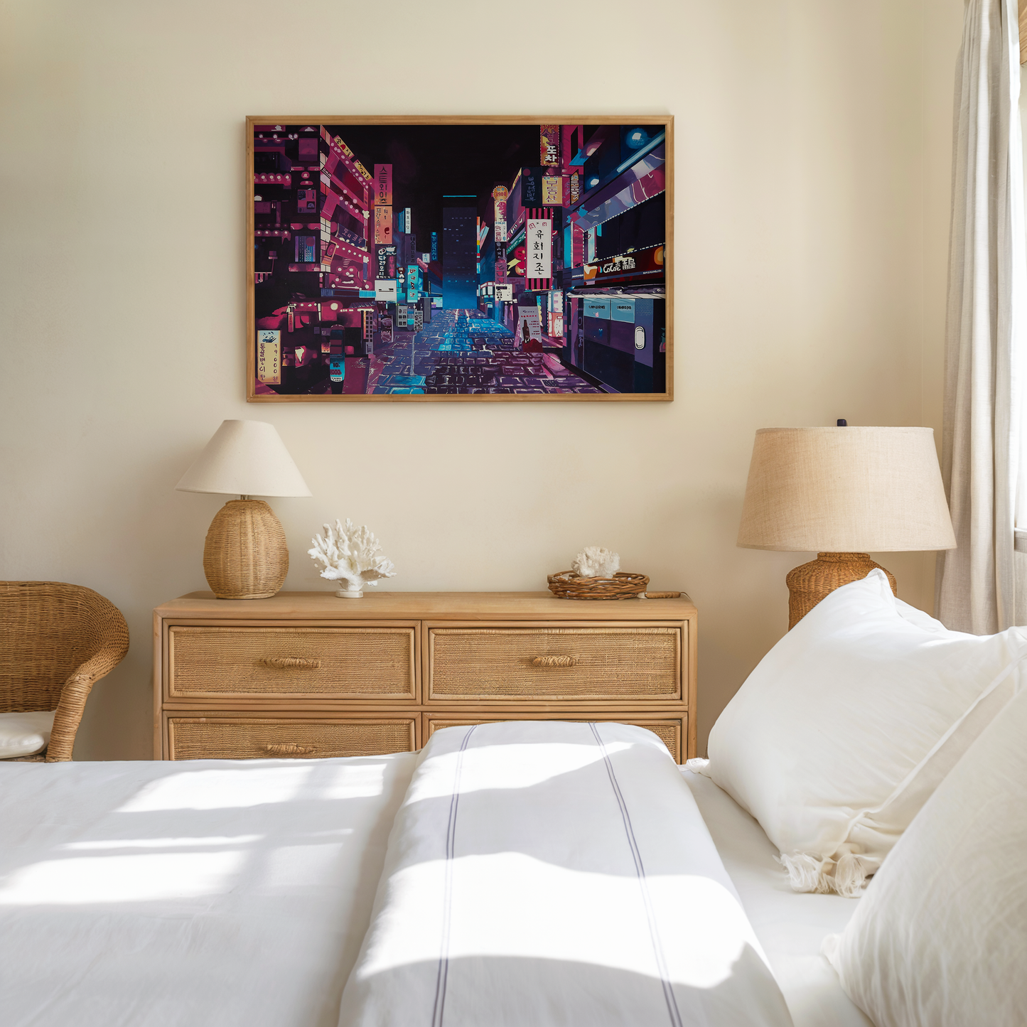 Korea City Lights Print