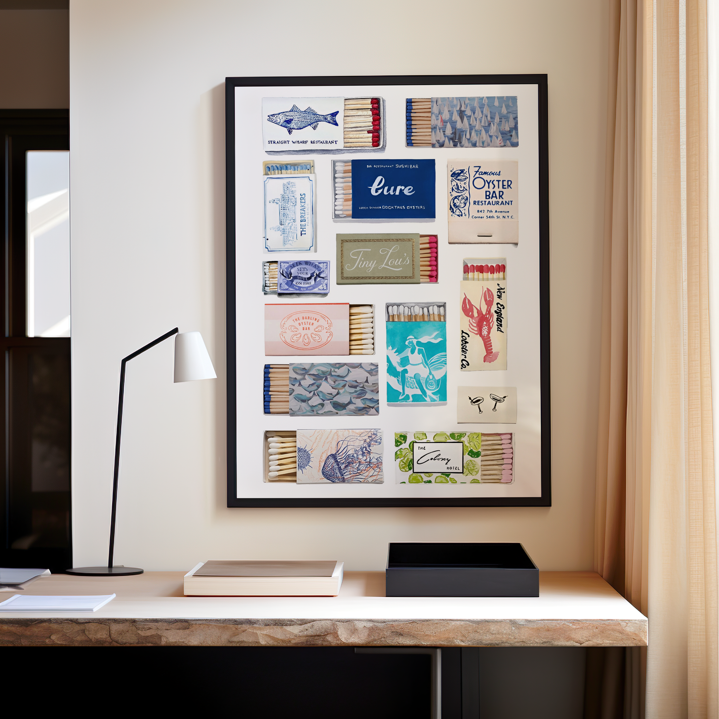 Coastal Matchbox Print
