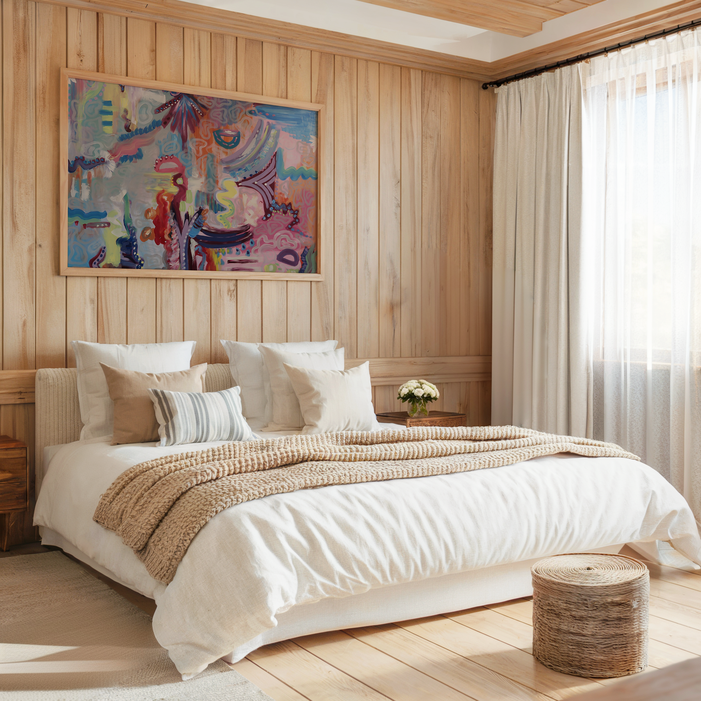 Ocean Bloom Abstract Print