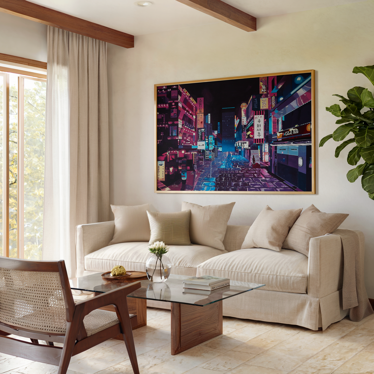 Korea City Lights Print