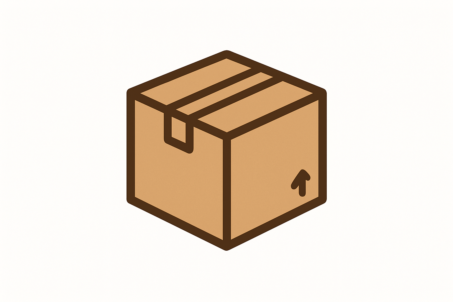 simple icon of box for shipping